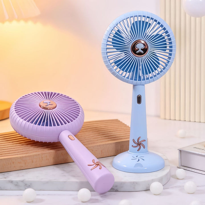 Cooling rechargeable handheld and tabletop fan with detachable base and USB charging Kalsten