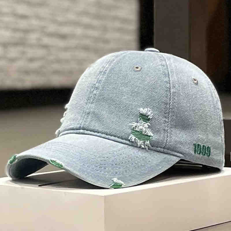 Unisex Distressed Denim Baseball Cap Kalsten