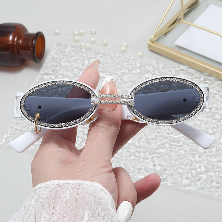 Women extravagant fashionable sunglasses with rhinestone-adorned frame Kalsten