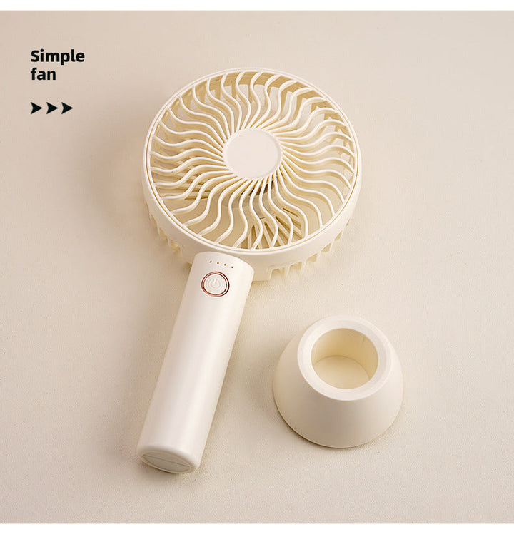 Women's Portable Hand Fan with Ergonomic Handle and Integrated Stand Function Kalsten