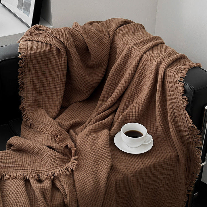 Women's cozy waffle textured blanket Kalsten