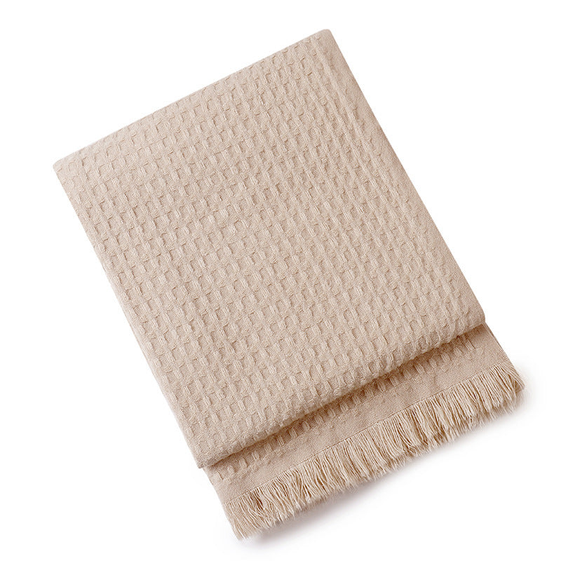 Luxurious Textured Knit Throw Blanket Kalsten