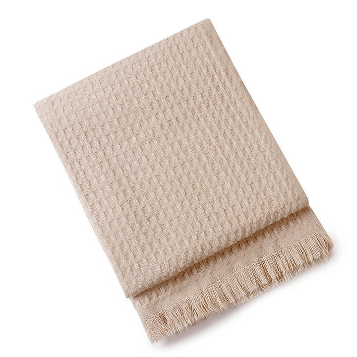 Luxurious Textured Knit Throw Blanket Kalsten