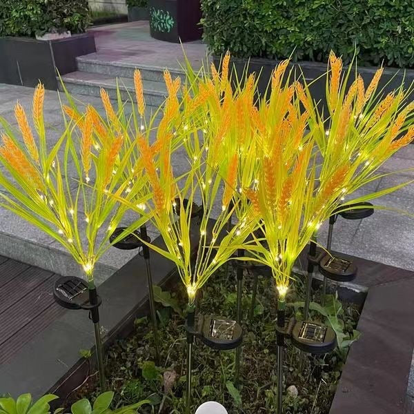LED Illuminated Realistic Wheat Grass Garden Stake Lights Decorative Landscape Clusters Kalsten