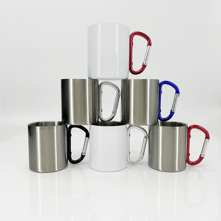 Women High-Quality Stainless Steel Drinking Cup with Carabiner Handle Kalsten