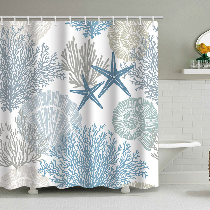 Coastal Pattern Shower Curtain Kalsten
