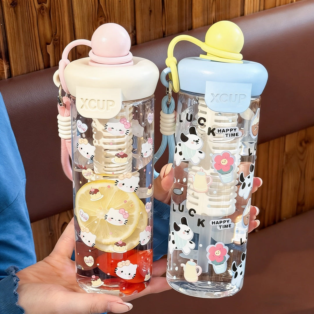 Women's playful water bottle with integrated fruit filter Kalsten