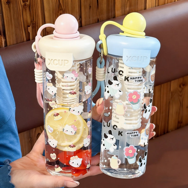 Women's playful water bottle with integrated fruit filter Kalsten