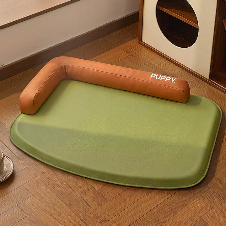 Unisex nan orthopedic dog mat with memory foam and raised head cushion edge Kalsten