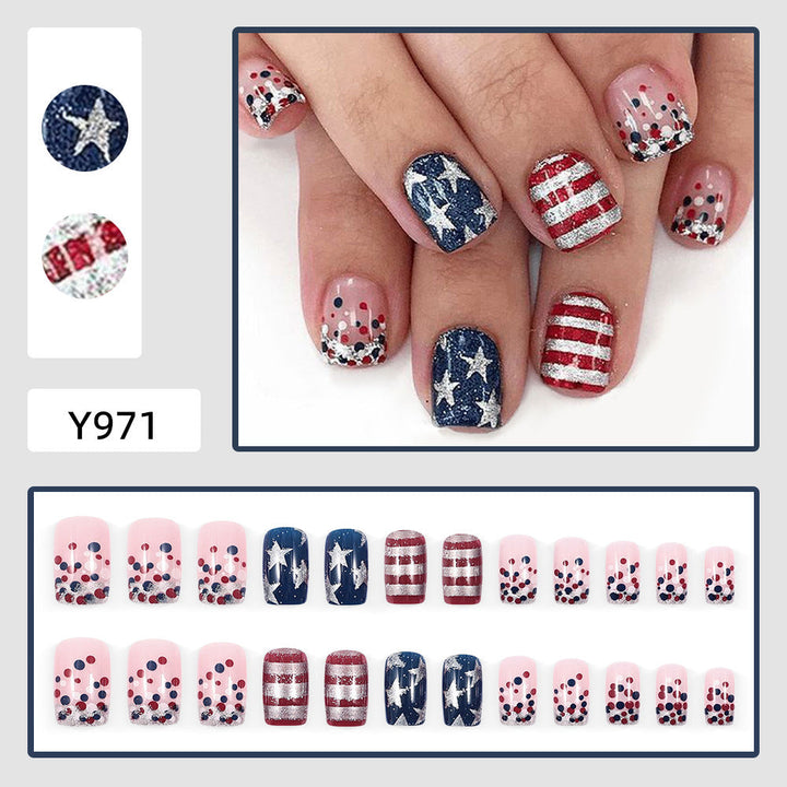 Artificial nails with patriotic motif Kalsten