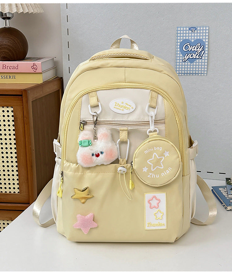 Multi-Pocket Playful School Backpack