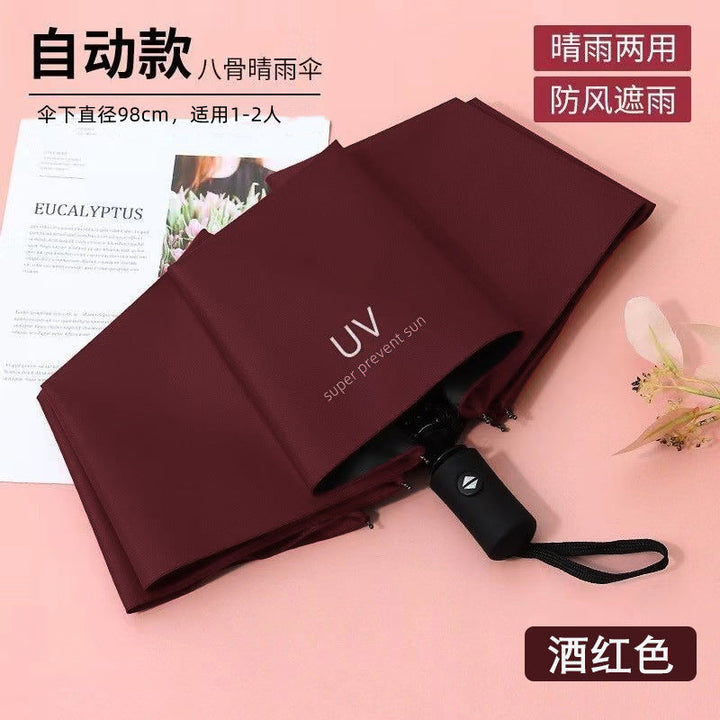 Women compact folding umbrella with Kalsten handle