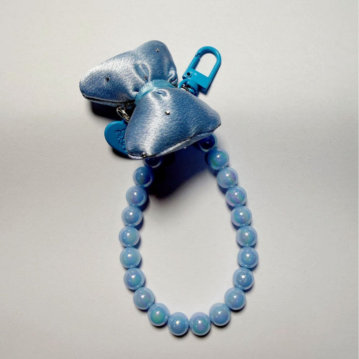 Stylish Beaded Keychain with Bow kalsten