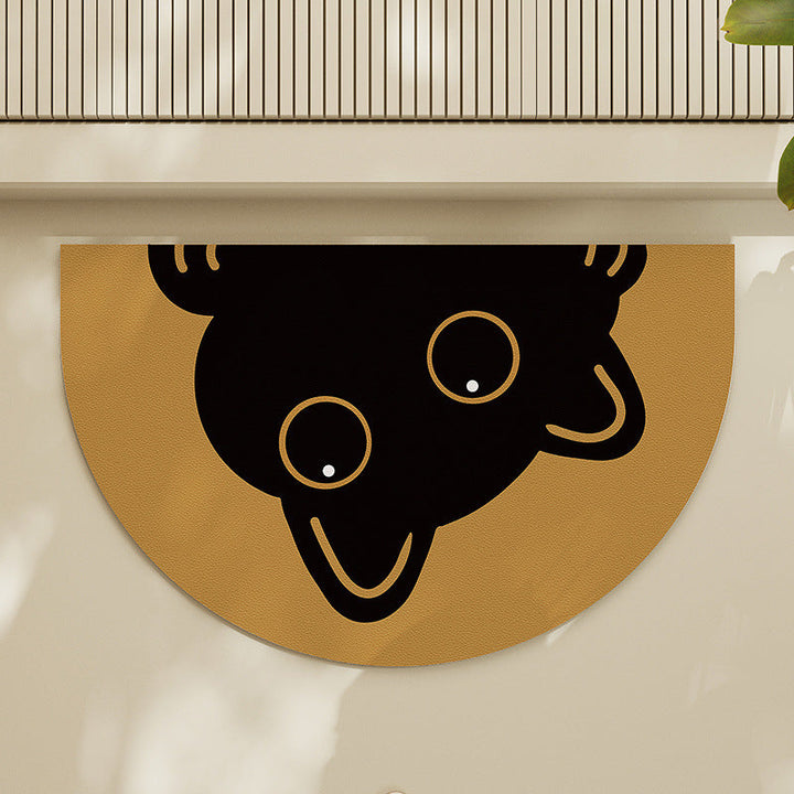 Round Cat-Themed Floor Mat Kalsten