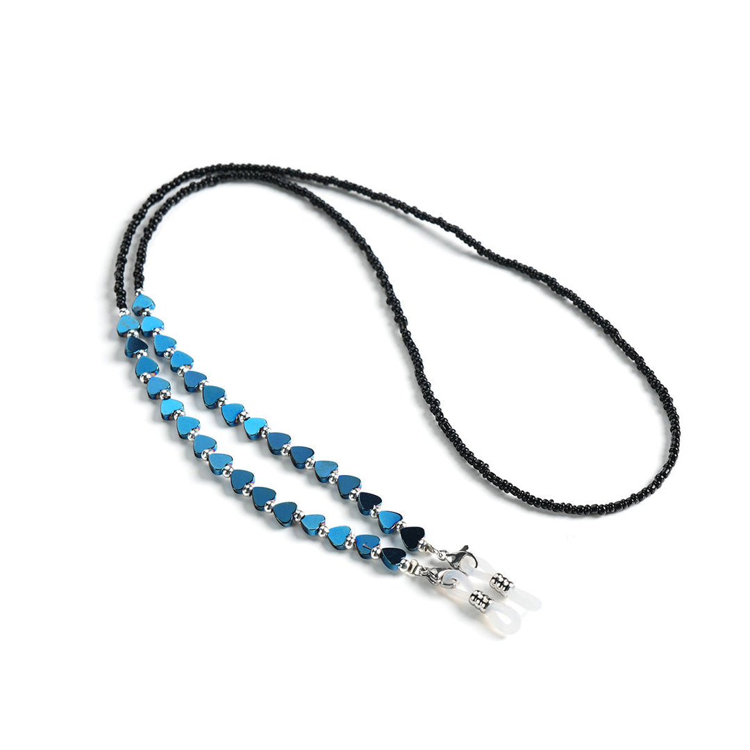 Heart-Shaped Beaded Eyewear Chain kalsten