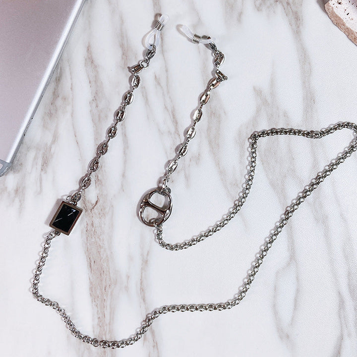 Elegant glasses holder chain with noble pendant Kalsten