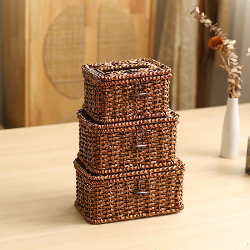 Handcrafted Wicker Storage Box Kalsten