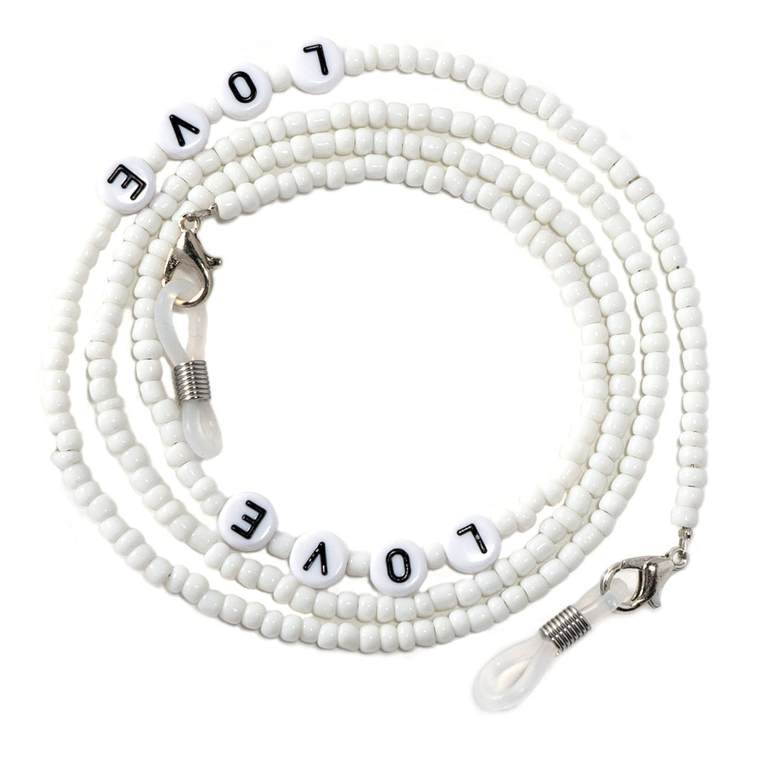 Love-themed Beaded Eyewear Chain Kalsten