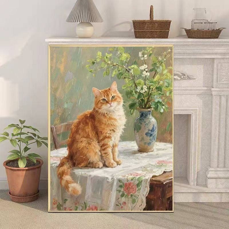 Cat-Themed Nature Wall Art Print Kalsten