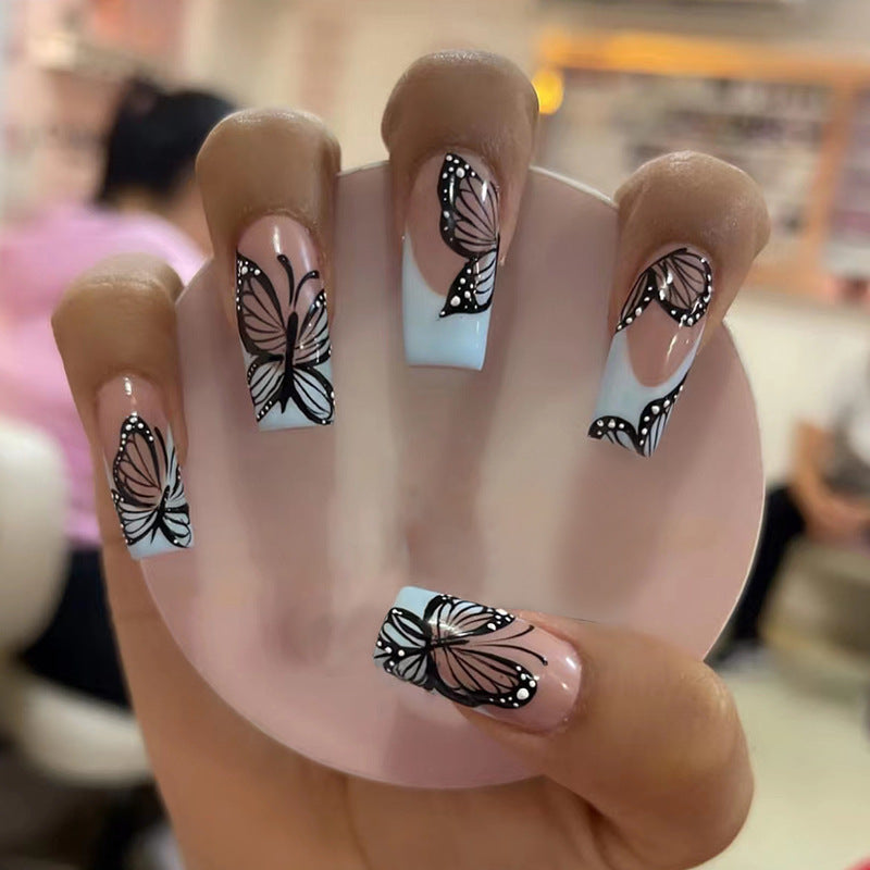 Artistic Butterfly Design Press-On Nail Tips Kalsten