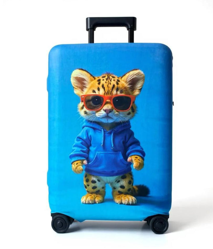 Unisex nan elastic suitcase cover with 3D dog design for trolley, stretchy and scratch-resistant Kalsten