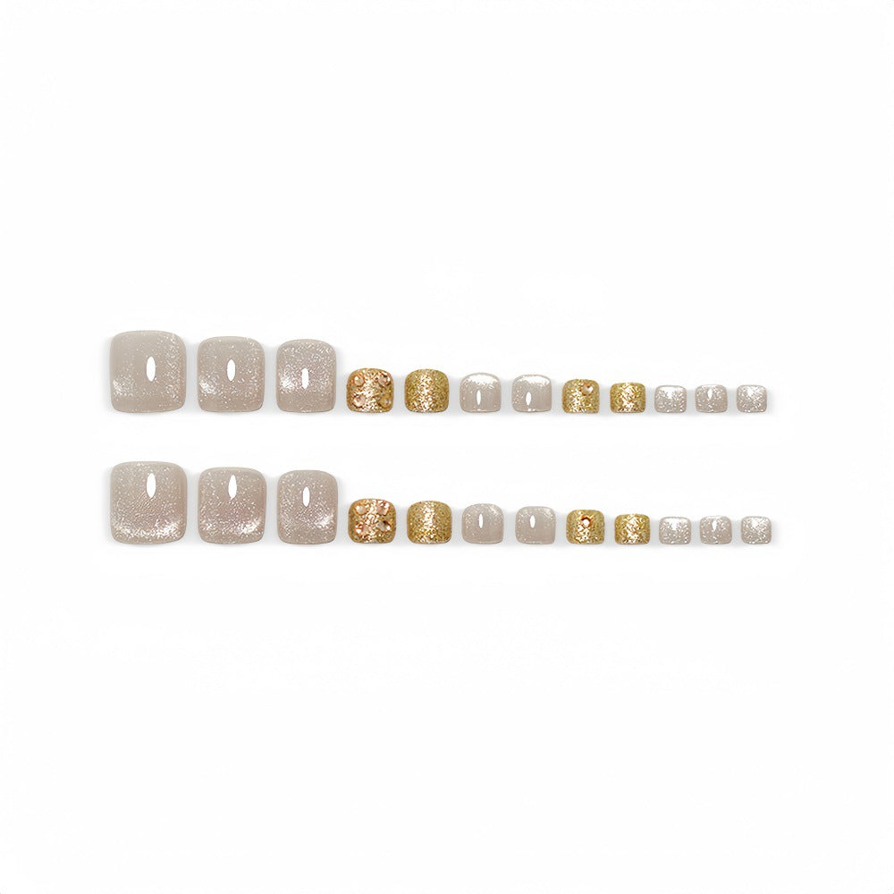 Artificial nails with elegant glitter effect Kalsten