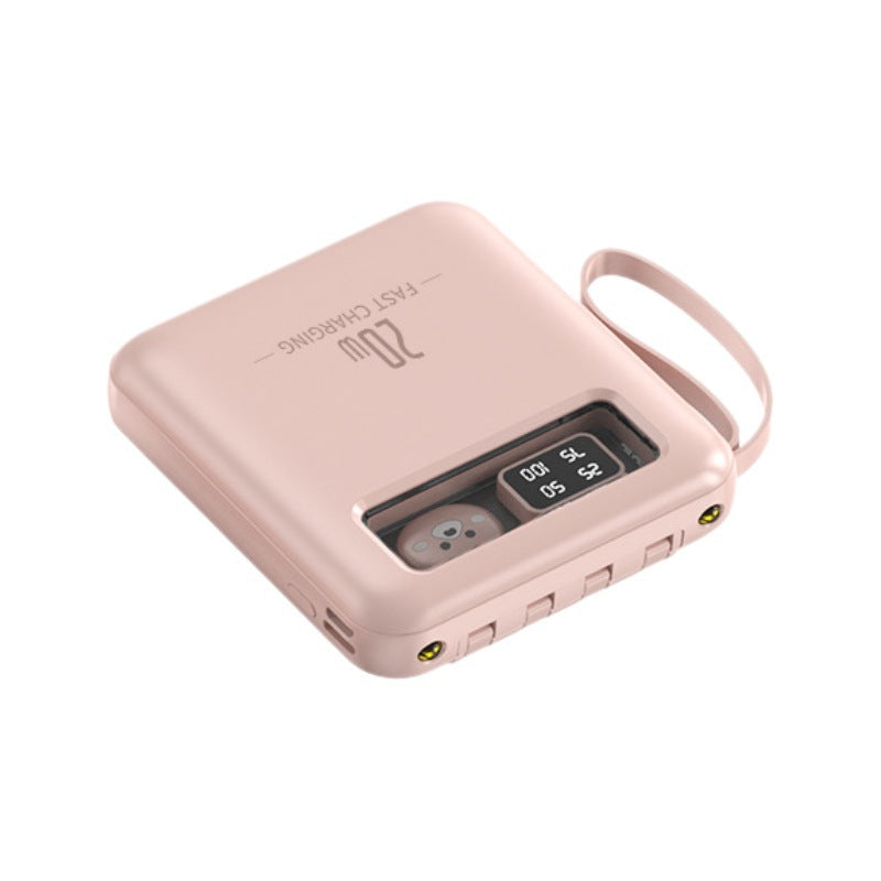 Portable power bank with integrated LED display and multifunctional charging ports Kalsten