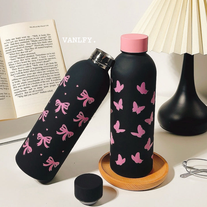 Women's Insulated Drinking Bottle with Creative Bow Motif Kalsten