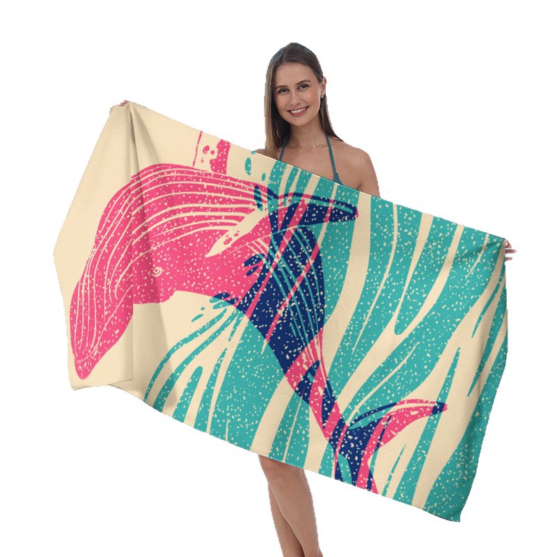 Beach blanket with tropical leaf design Kalsten