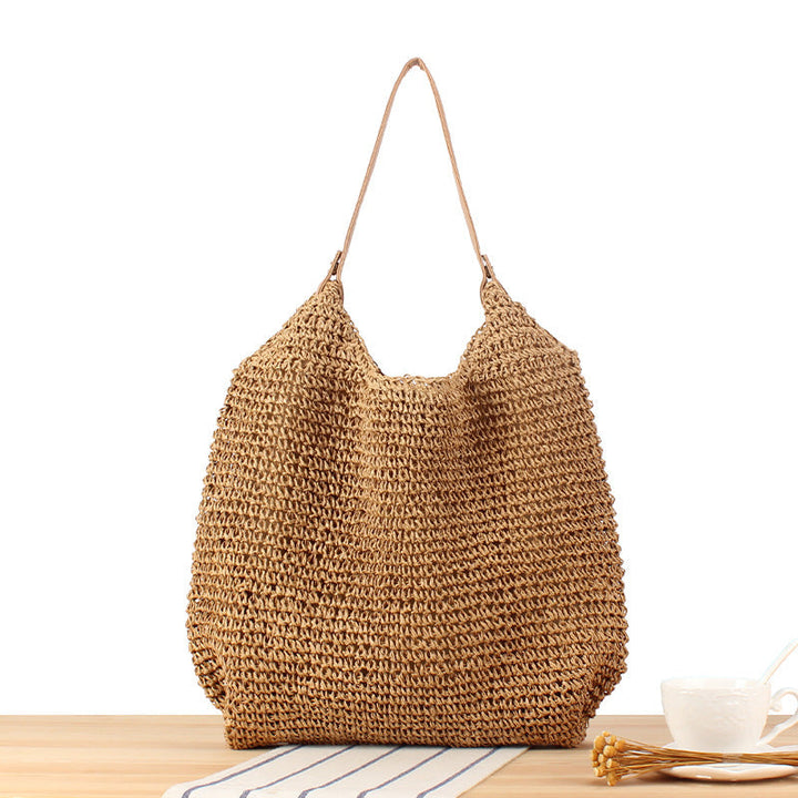 Handbag Made from Hand-Knotted Natural Material with Extra Large Storage Kalsten