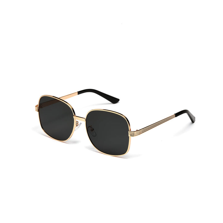 Ladies fashionable angular sunglasses with luxurious golden frame Kalsten