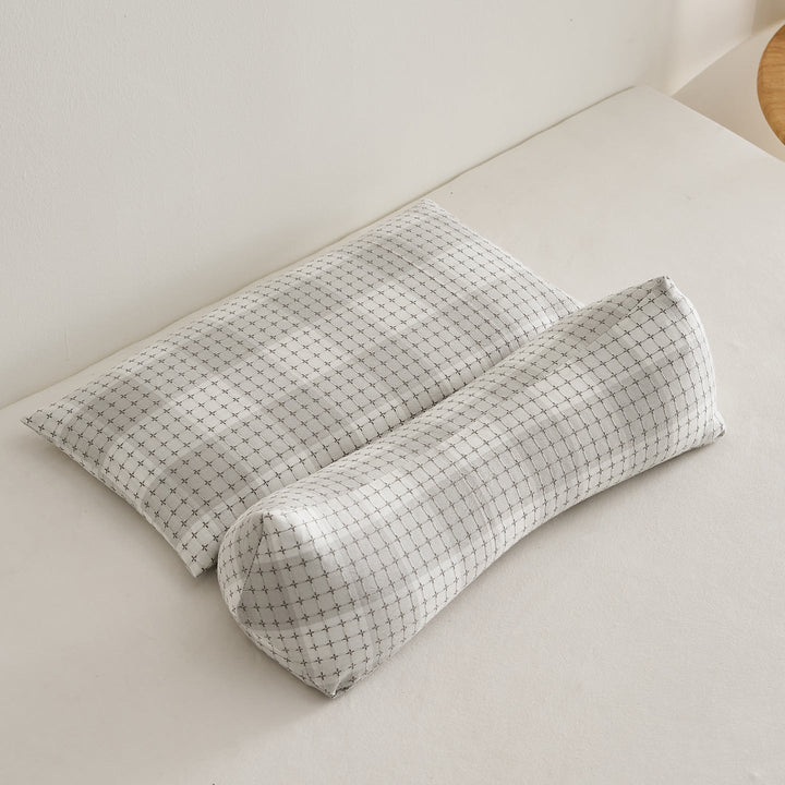 Ergonomic Pillow Set with Creative Grid Design Kalsten