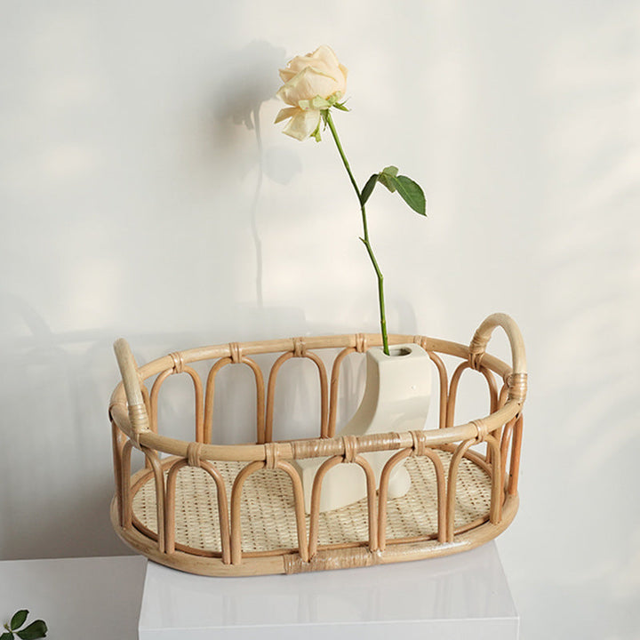 Women's oval rattan serving basket Kalsten