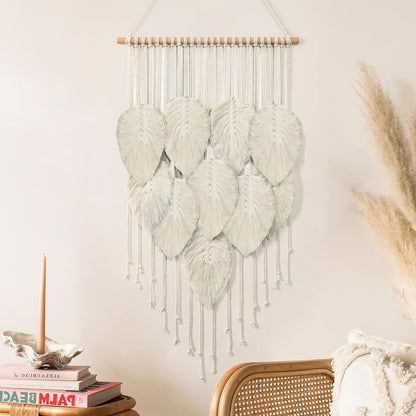Macrame Leaf Wall Hanging Tapestry Acalora