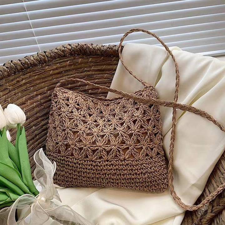 Macramé Shoulder Bag with Floral Pattern Kalsten