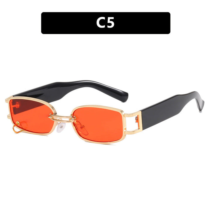 Ladies sunglasses in luxurious rectangular design with golden accents Kalsten