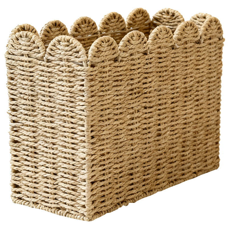 Decorative storage basket with waved edge Acalora