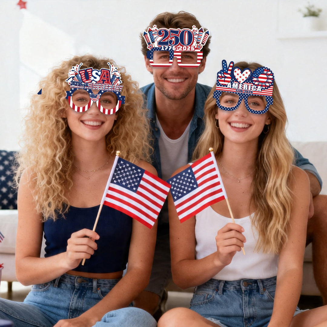 Unisex nan robust PVC gift bags with punched carrying handle and star stripe pattern Kalsten