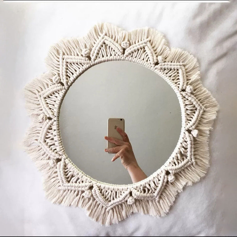 Decorative Macrame Wall Mirror Acalora