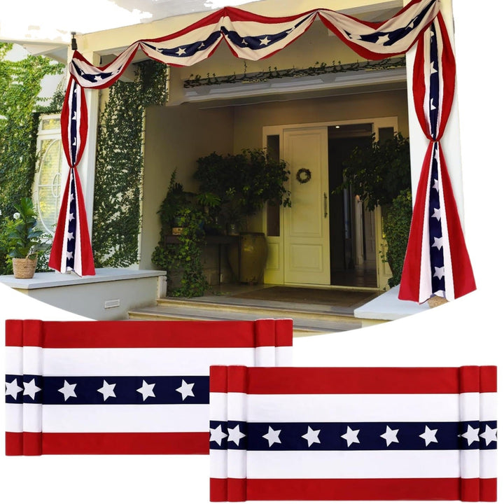 Unisex nan large outdoor banner garland with star pattern and universal hanging loops Kalsten