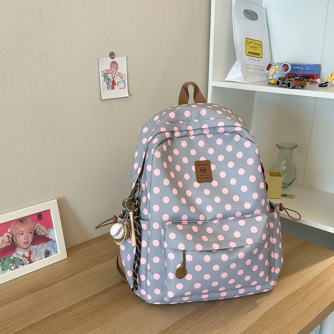 Casual Polka Dot School Backpack