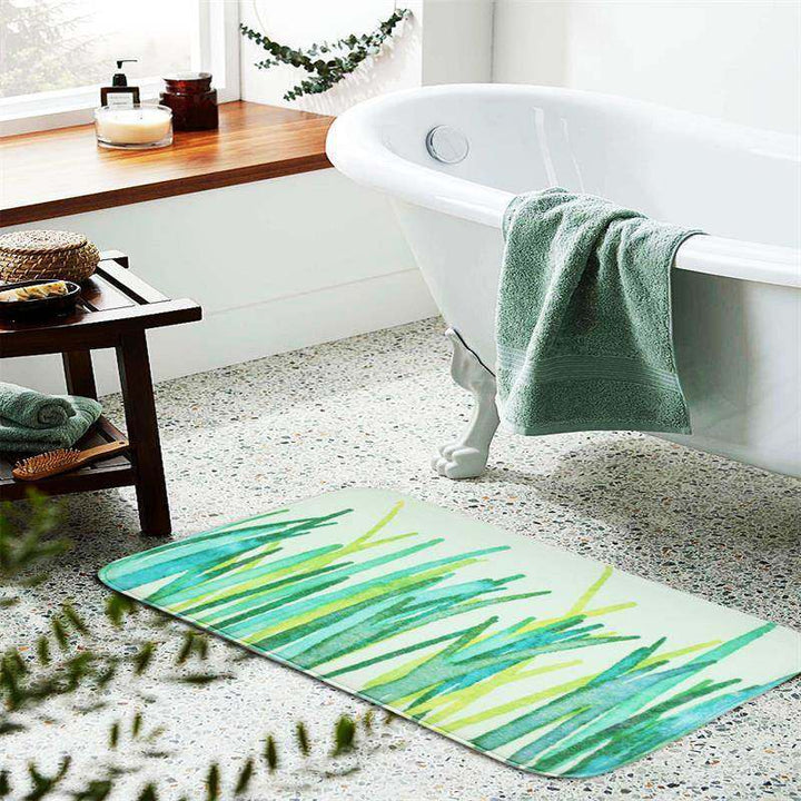 Watercolor Inspired Bath Mat Kalsten