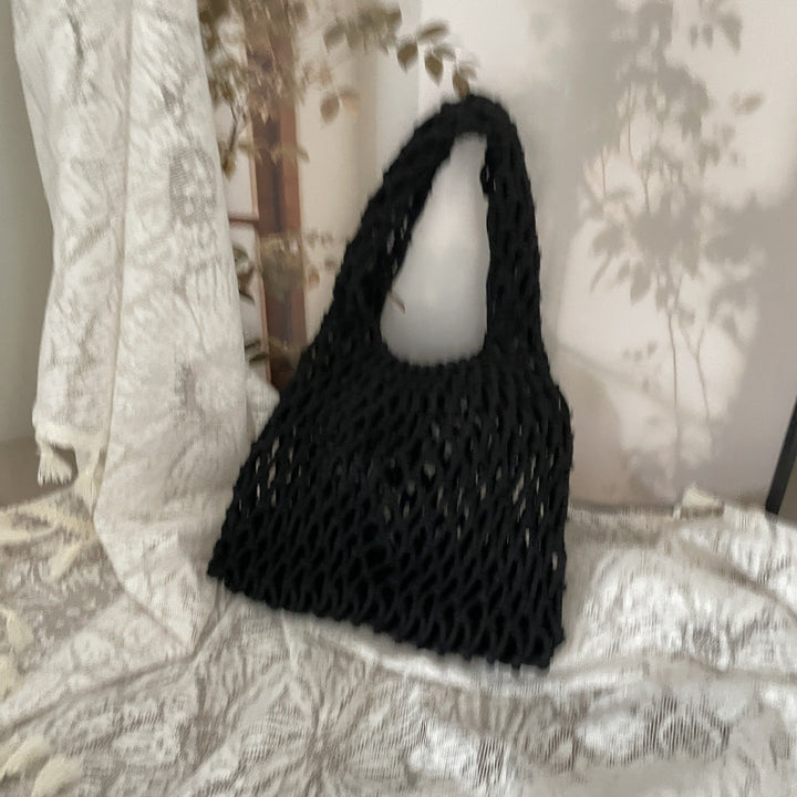 Hand-knotted tote bag in modern design Kalsten