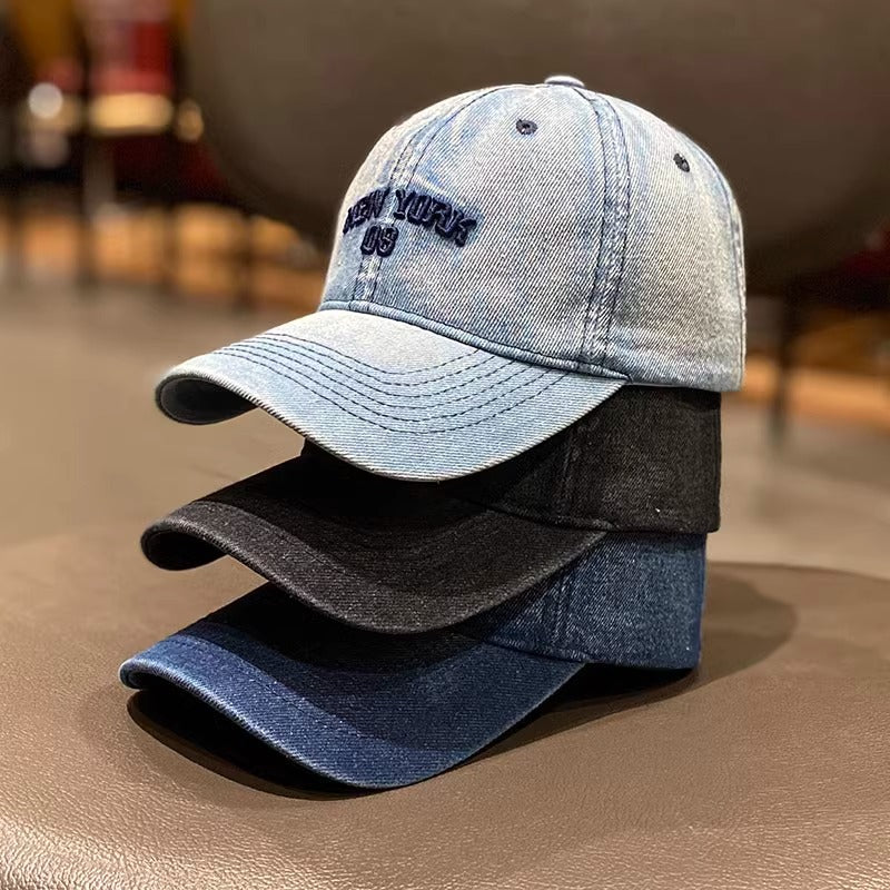 Women's Vintage-Inspired Denim Baseball Cap Kalsten