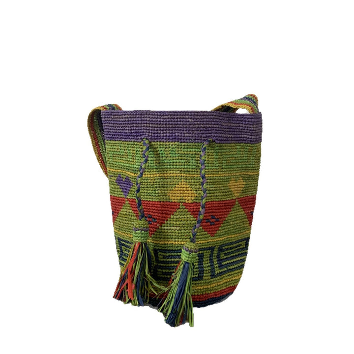 Handmade tote bag with colorful tassels Kalsten