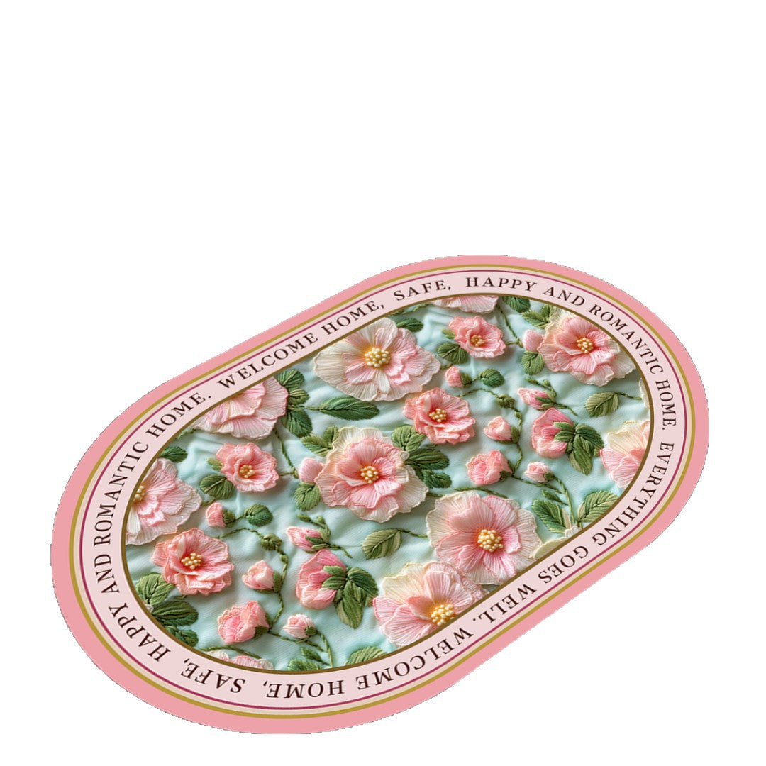 Floral Design Bath Mat Kalsten