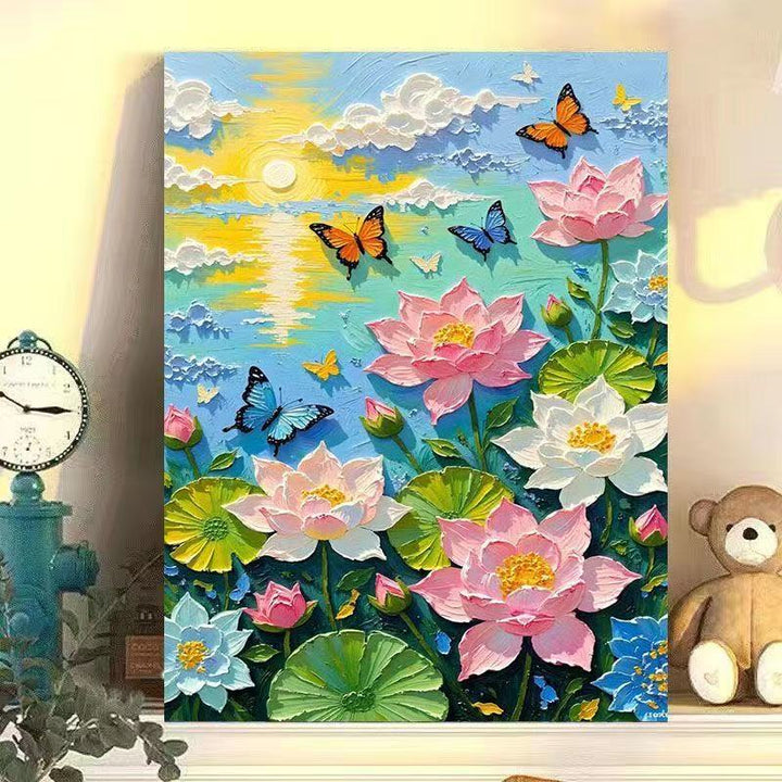 Elegant Floral Lotus Canvas Art Kalsten