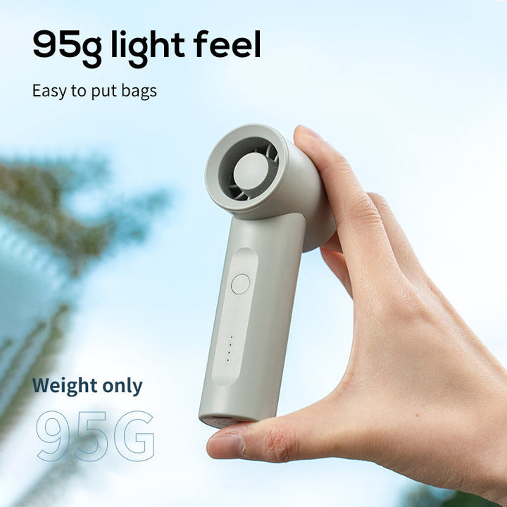 Unisex nan compact rechargeable handheld ducted fan with quiet brushless motor and battery indicator Kalsten