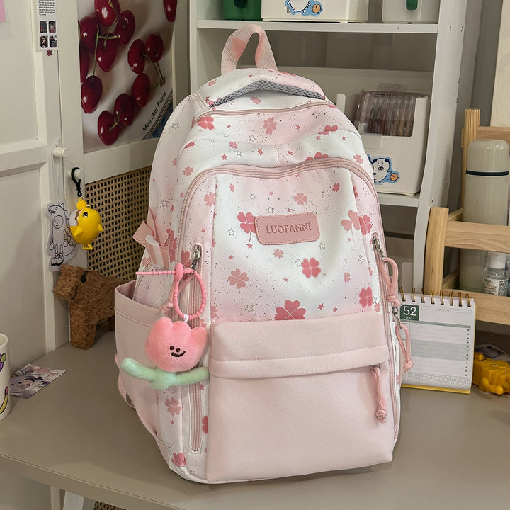 Fun Floral-Printed School Backpack