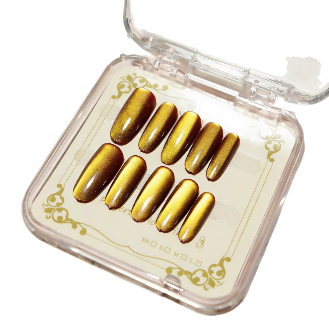 Glossy Almond-Shaped Press-On Nail Tips Kalsten